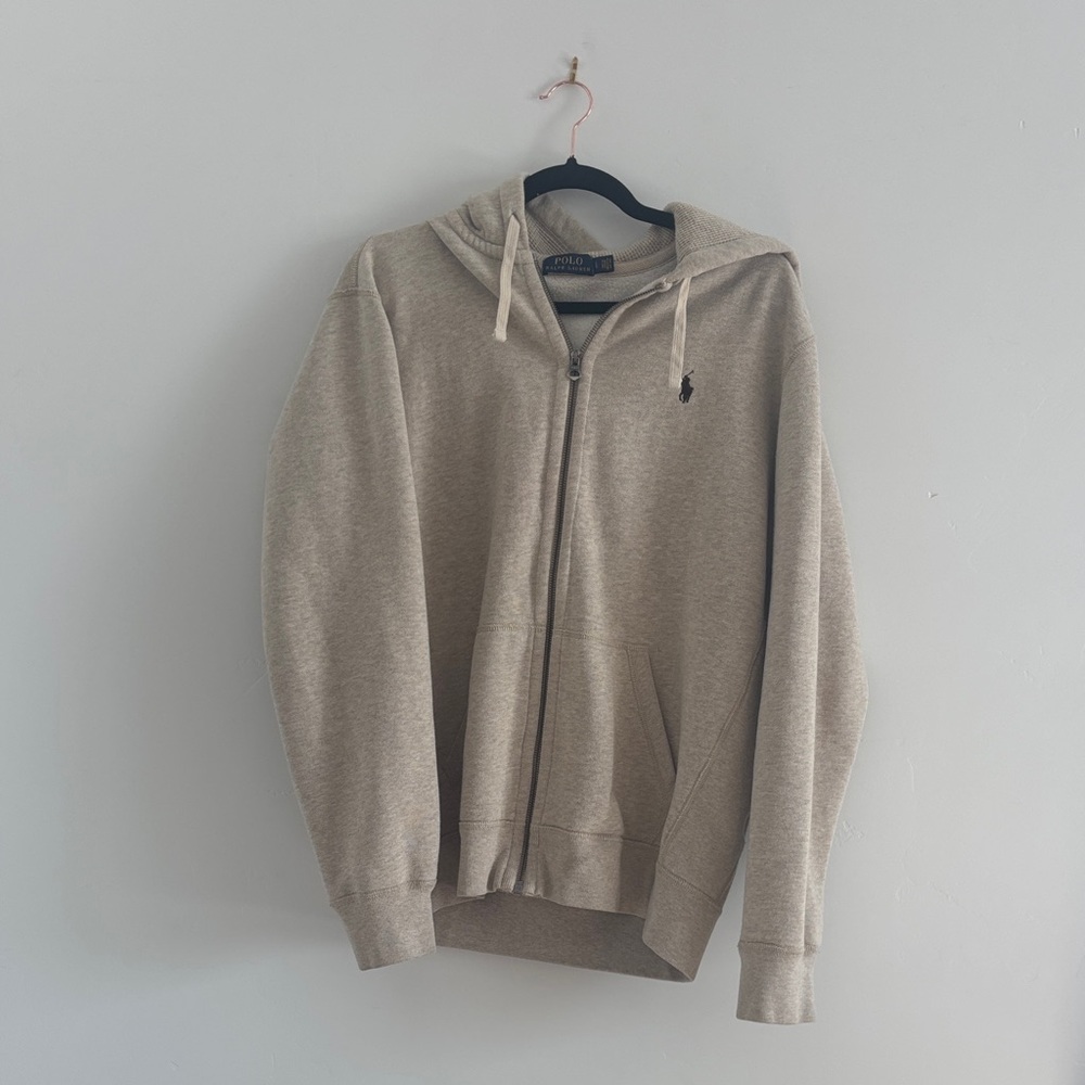 Polo Ralph Lauren Tan Zip-Up Hoodie